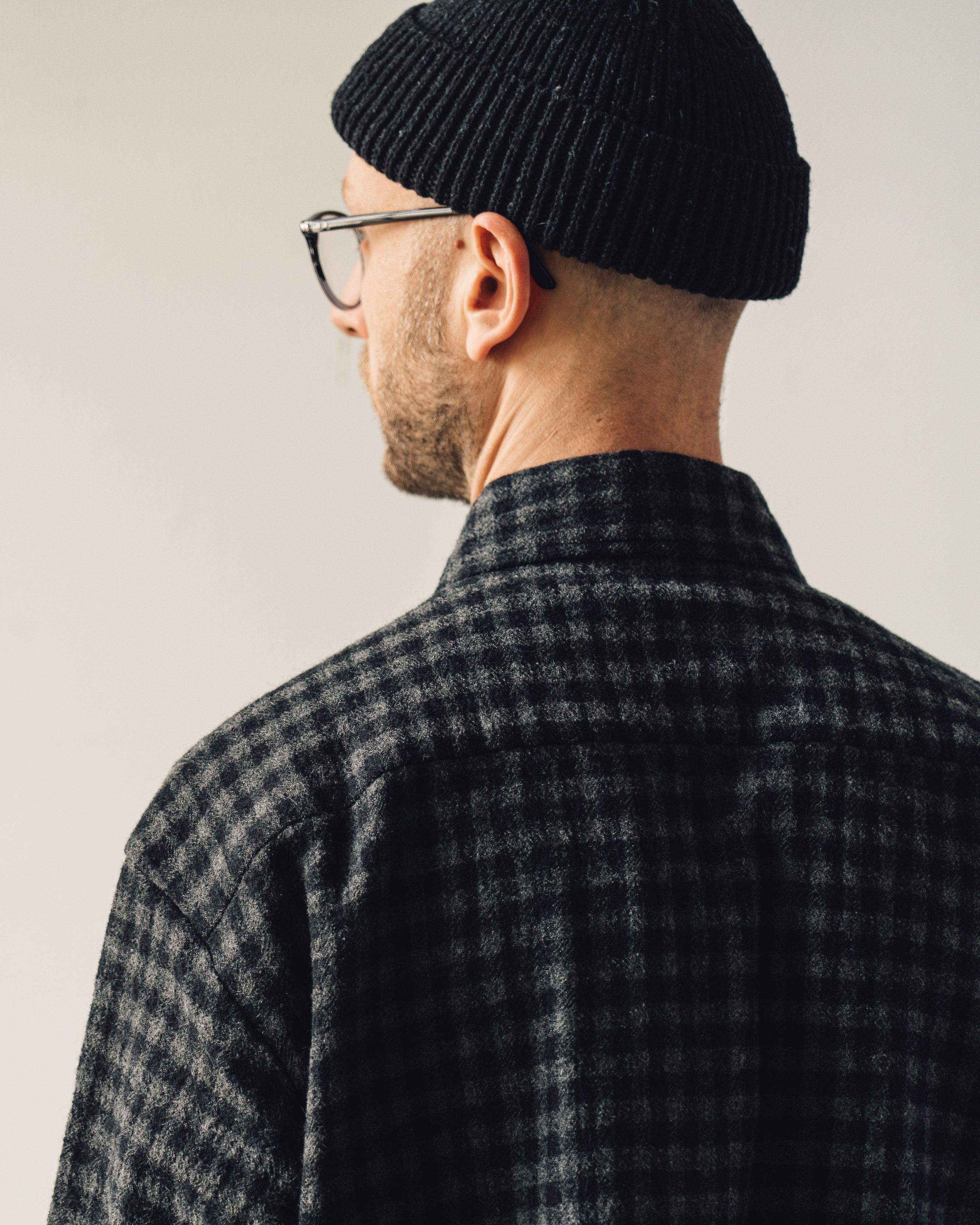 Evan Kinori Big Shirt, Black/Charcoal – Glasswing Evan Kinori Big Shirt, Black/Charcoal – Glasswing