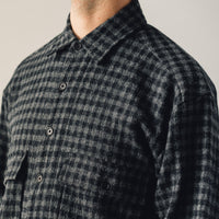 Evan Kinori Big Shirt, Black/Charcoal