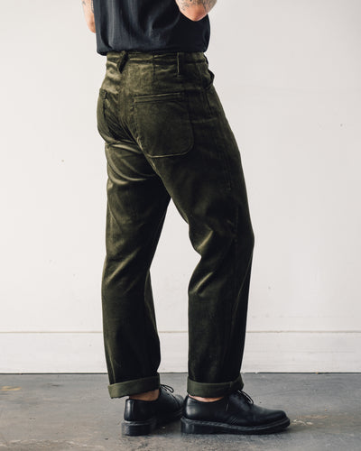 Evan Kinori Four Pocket Pant, Dark Olive Corduroy