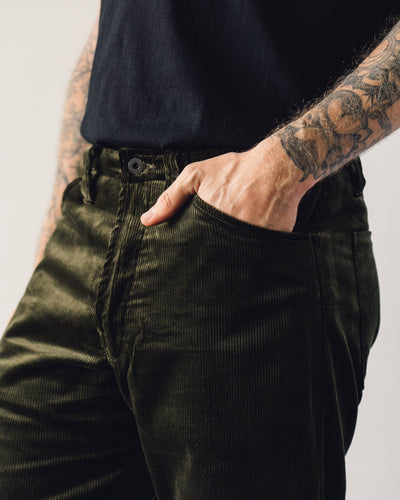 Evan Kinori Four Pocket Pant, Dark Olive