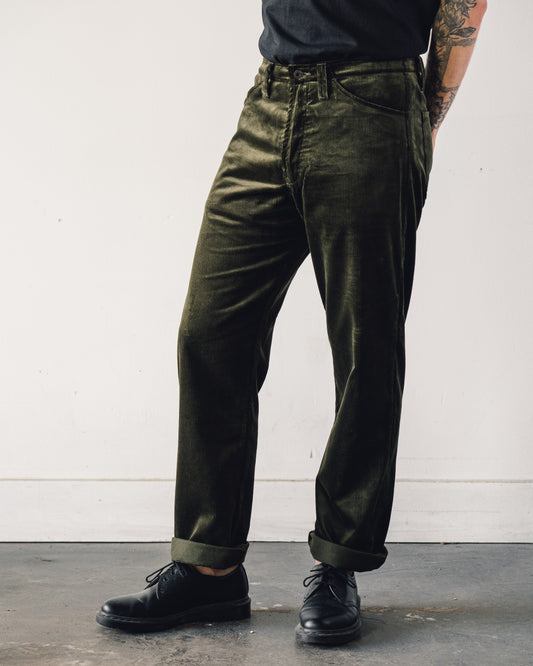 Evan Kinori Four Pocket Pant, Dark Olive