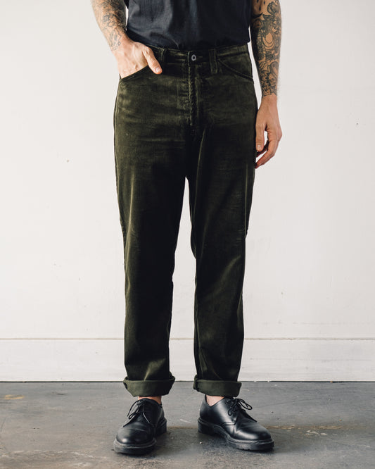 Evan Kinori Four Pocket Pant, Dark Olive