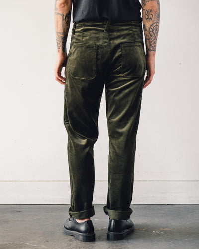 Evan Kinori Four Pocket Pant, Dark Olive Corduroy