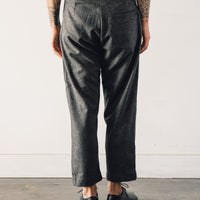 Evan Kinori Single Pleat Pant, Lambswool Charcoal