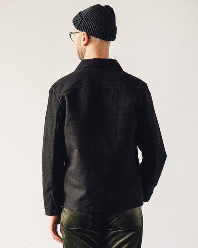 Evan Kinori Three Pocket Jacket, Black Moleskin