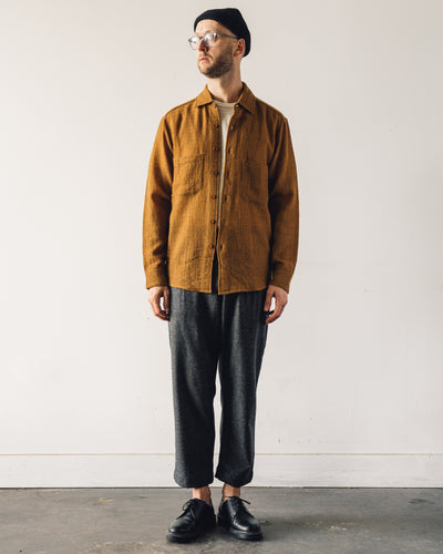 Evan Kinori Two Pocket Shirt, Mustard