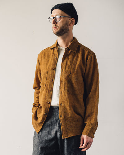 Evan Kinori Two Pocket Shirt, Mustard