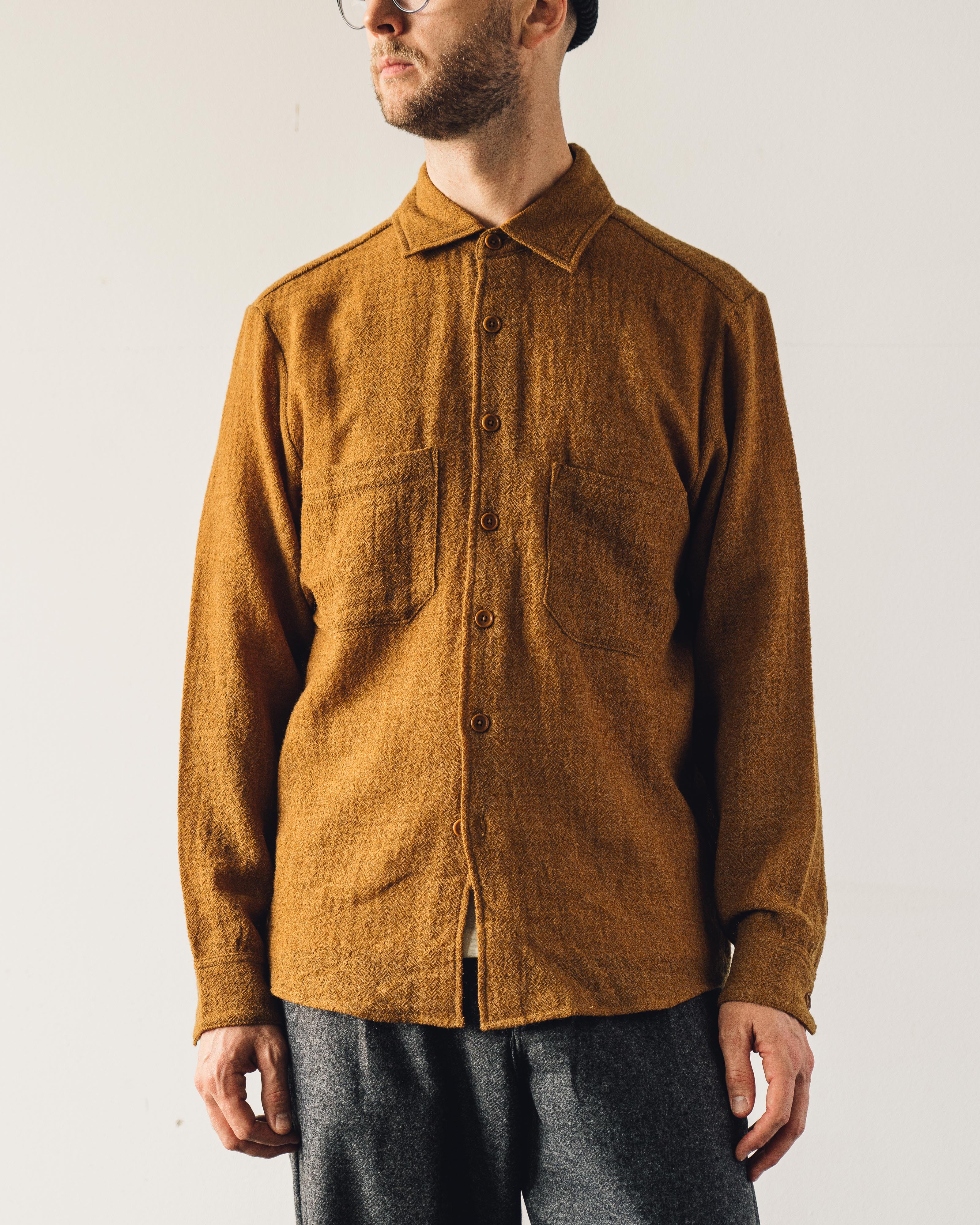 Evan Kinori Two Pocket Shirt, Mustard – Glasswing Evan Kinori Two Pocket Shirt, Mustard – Glasswing