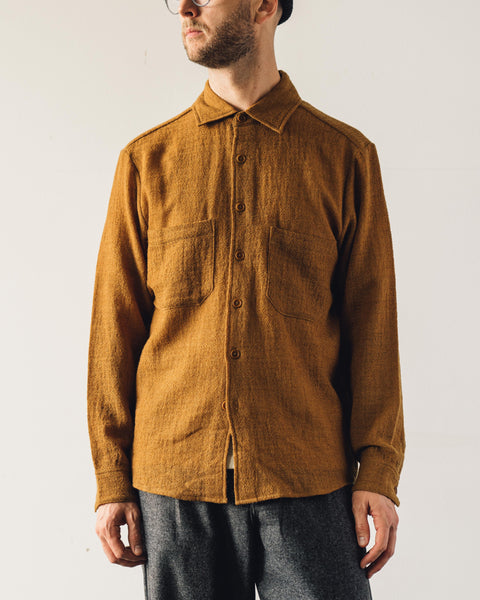 Evan Kinori Two Pocket Shirt, Mustard | Glasswing