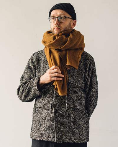 Evan Kinori Woven Scarf, Mustard