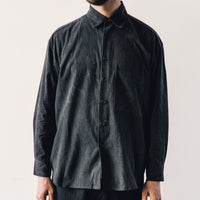 Evan Kinori Big Shirt II, Sumi Ink Overdye Black