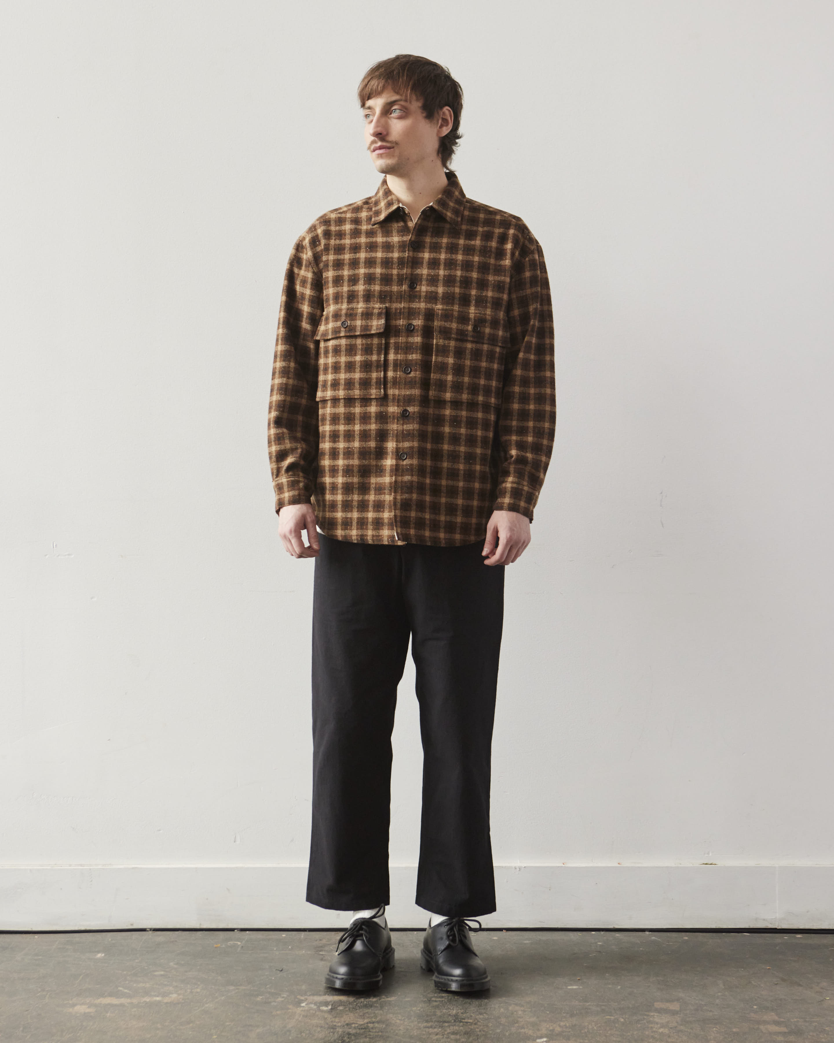 Evan Kinori Big Shirt Lined, Irish Tweed Check – Glasswing