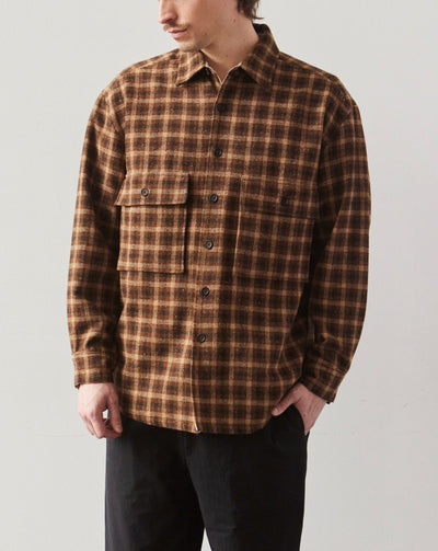 Evan Kinori Big Shirt Lined, Irish Tweed Check