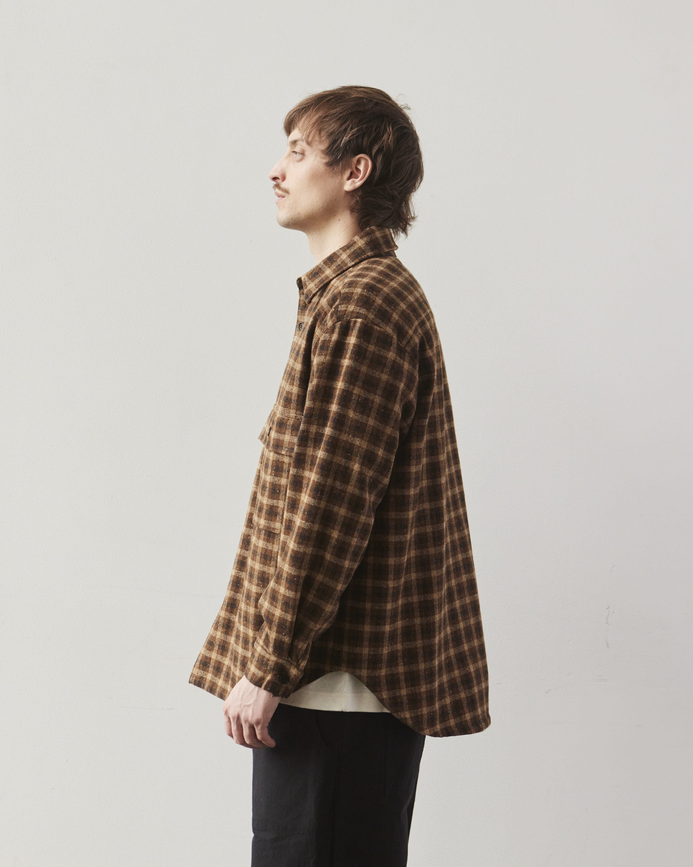 Evan Kinori Big Shirt Lined, Irish Tweed Check – Glasswing
