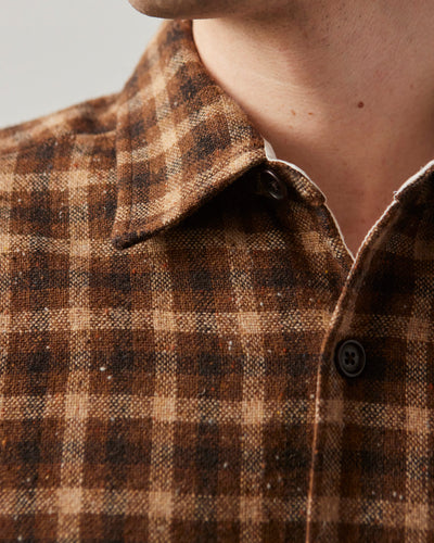 Evan Kinori Big Shirt Lined, Irish Tweed Check