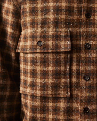 Evan Kinori Big Shirt Lined, Irish Tweed Check