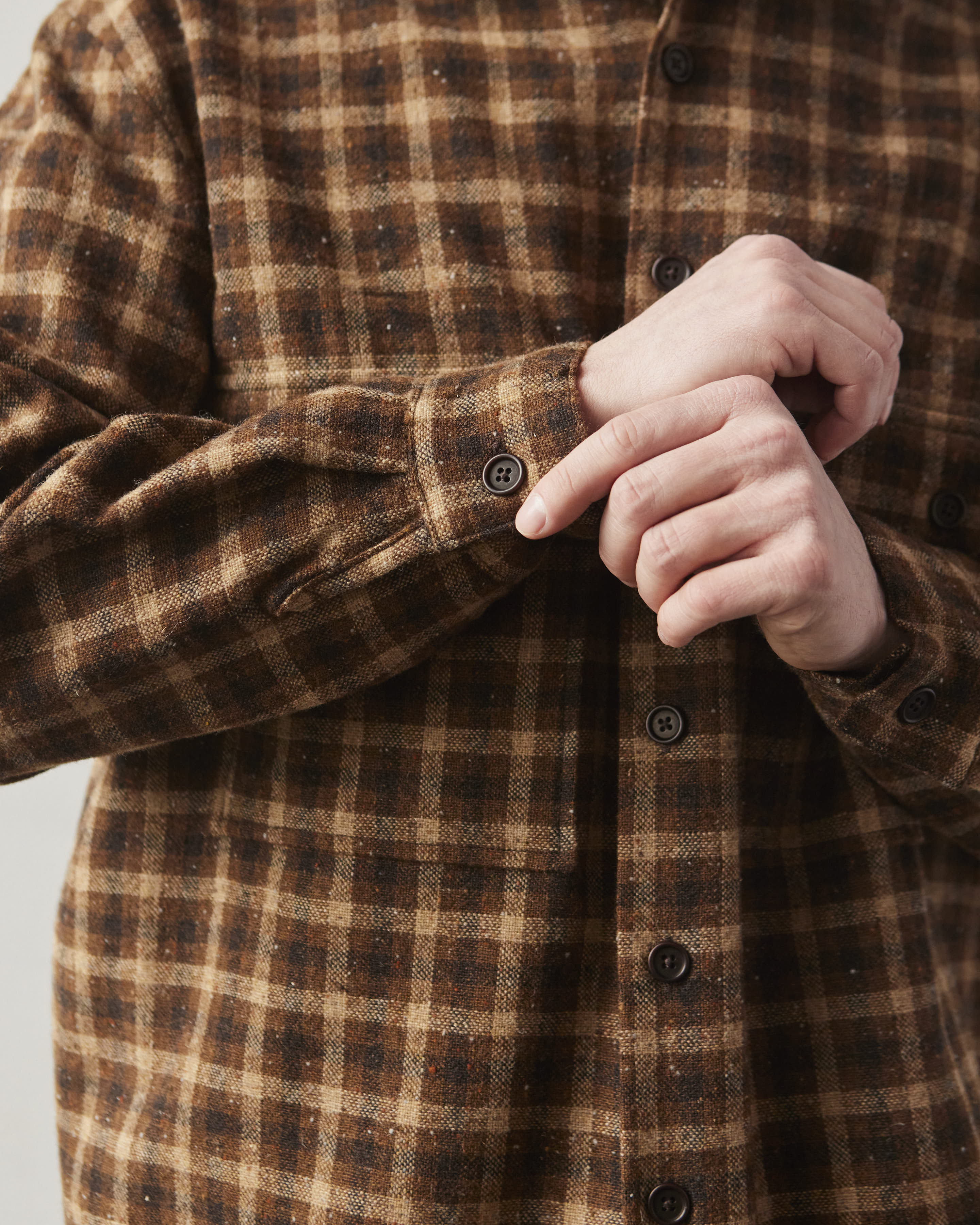 Evan Kinori Big Shirt Lined, Irish Tweed Check – Glasswing