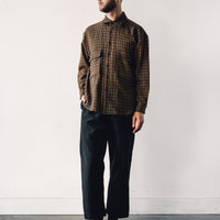 Evan Kinori Big Shirt, Brown/Ochre