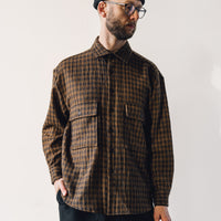 Evan Kinori Big Shirt, Brown/Ochre