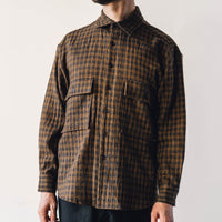 Evan Kinori Big Shirt, Brown/Ochre