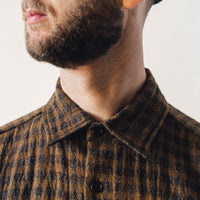 Evan Kinori Big Shirt, Brown/Ochre