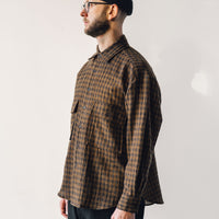 Evan Kinori Big Shirt, Brown/Ochre