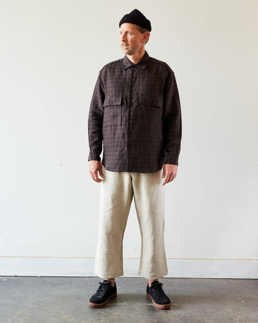 Evan Kinori Big Shirt, Irish Linen Check