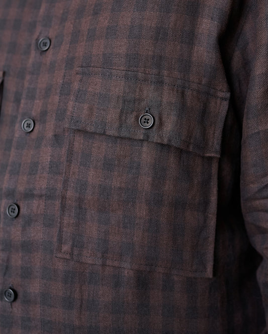 Evan Kinori Big Shirt, Irish Linen Check