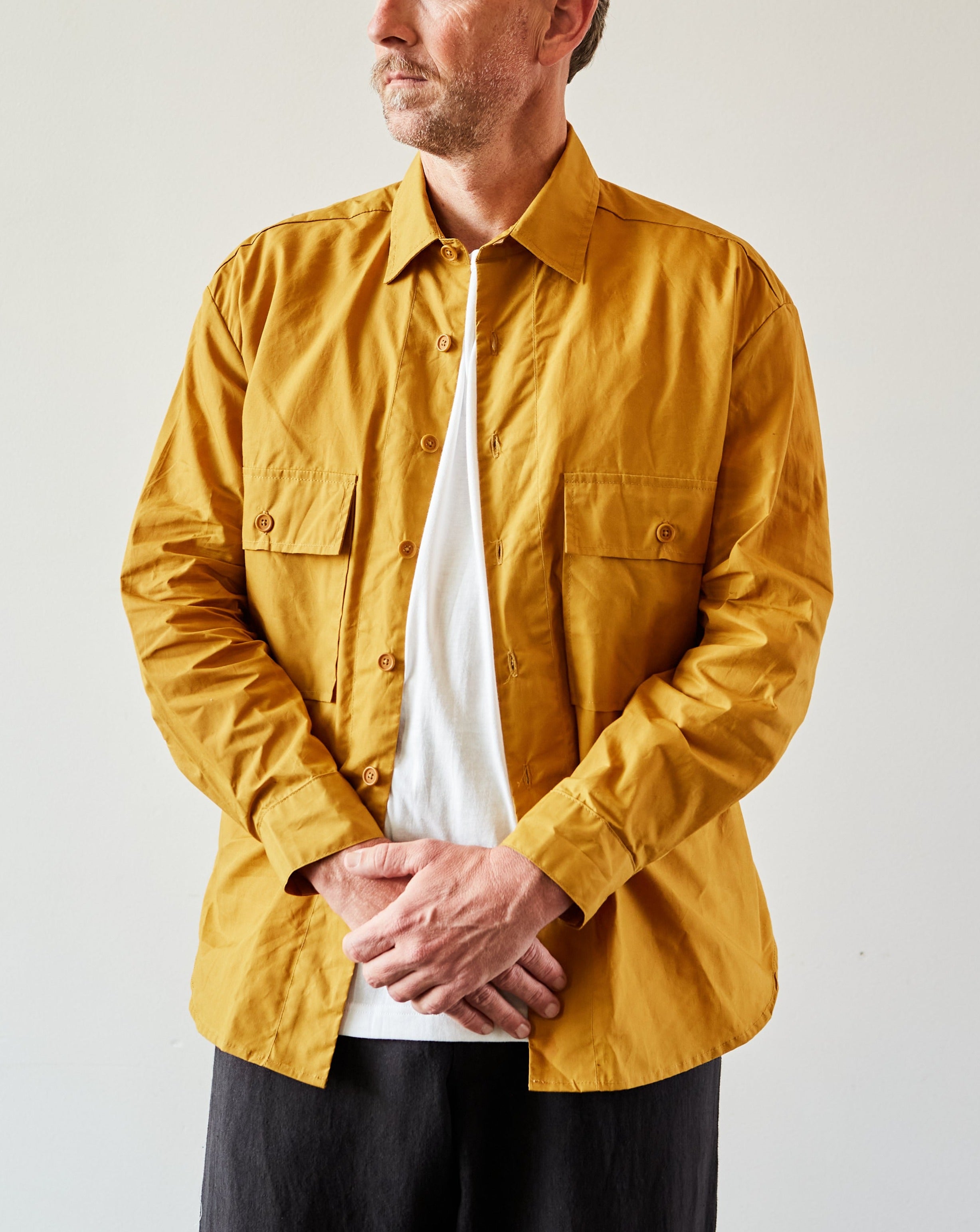 Evan Kinori Big Shirt, Waxed Cotton | Glasswing