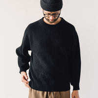 Evan Kinori Big Sweater, Black