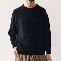 Evan Kinori Big Sweater, Black