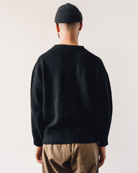 Evan Kinori Big Sweater, Black