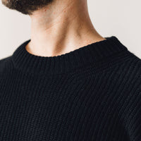 Evan Kinori Big Sweater, Black