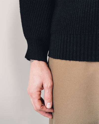 Evan Kinori Big Sweater, Black