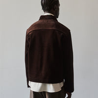 Evan Kinori Corduroy Zip Jacket, Dark Brown