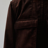 Evan Kinori Corduroy Zip Jacket, Dark Brown