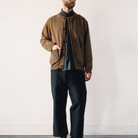 Evan Kinori Crewneck Cardigan, Ochre