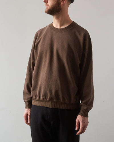 Evan Kinori Crewneck Sweatshirt, Faded Brown