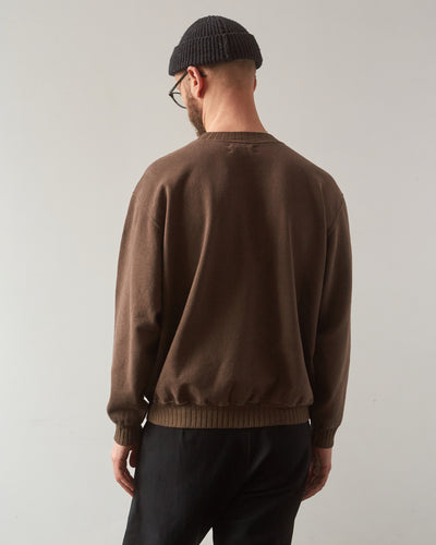 Evan Kinori Crewneck Sweatshirt, Faded Brown