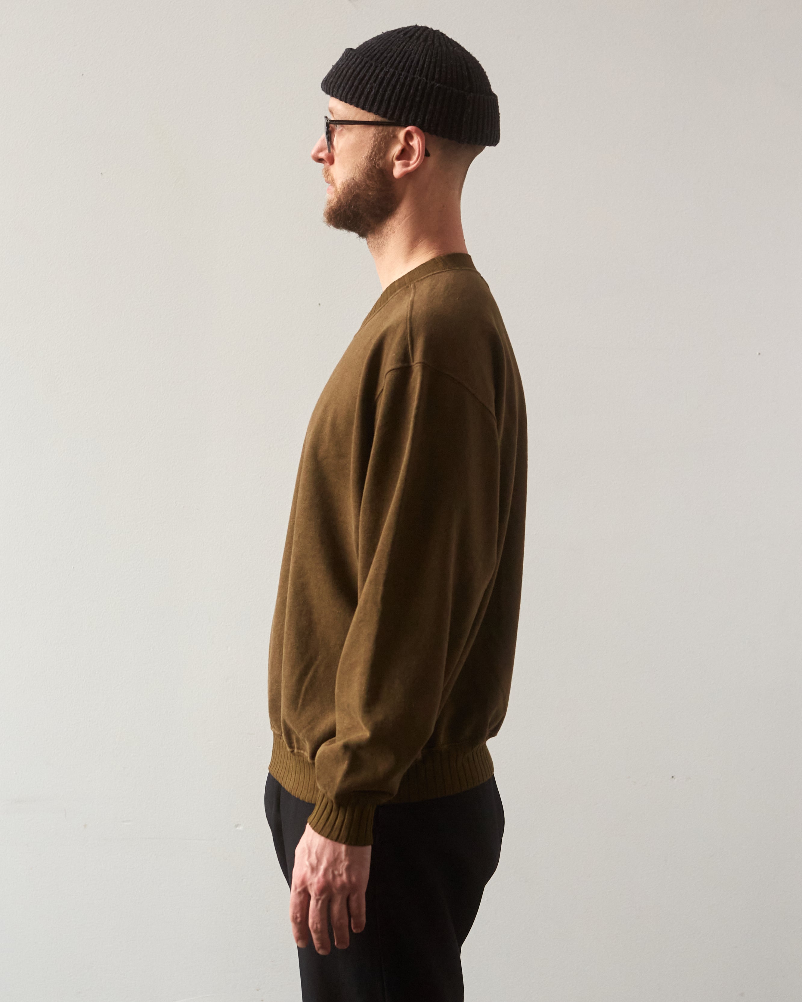 Evan Kinori Crewneck Sweatshirt, Moss – Glasswing