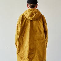 Evan Kinori Dry Waxed Hooded Coat, Yellow