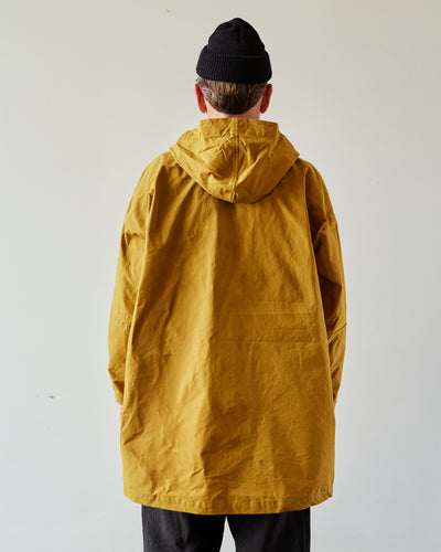 Evan Kinori Dry Waxed Hooded Coat, Yellow