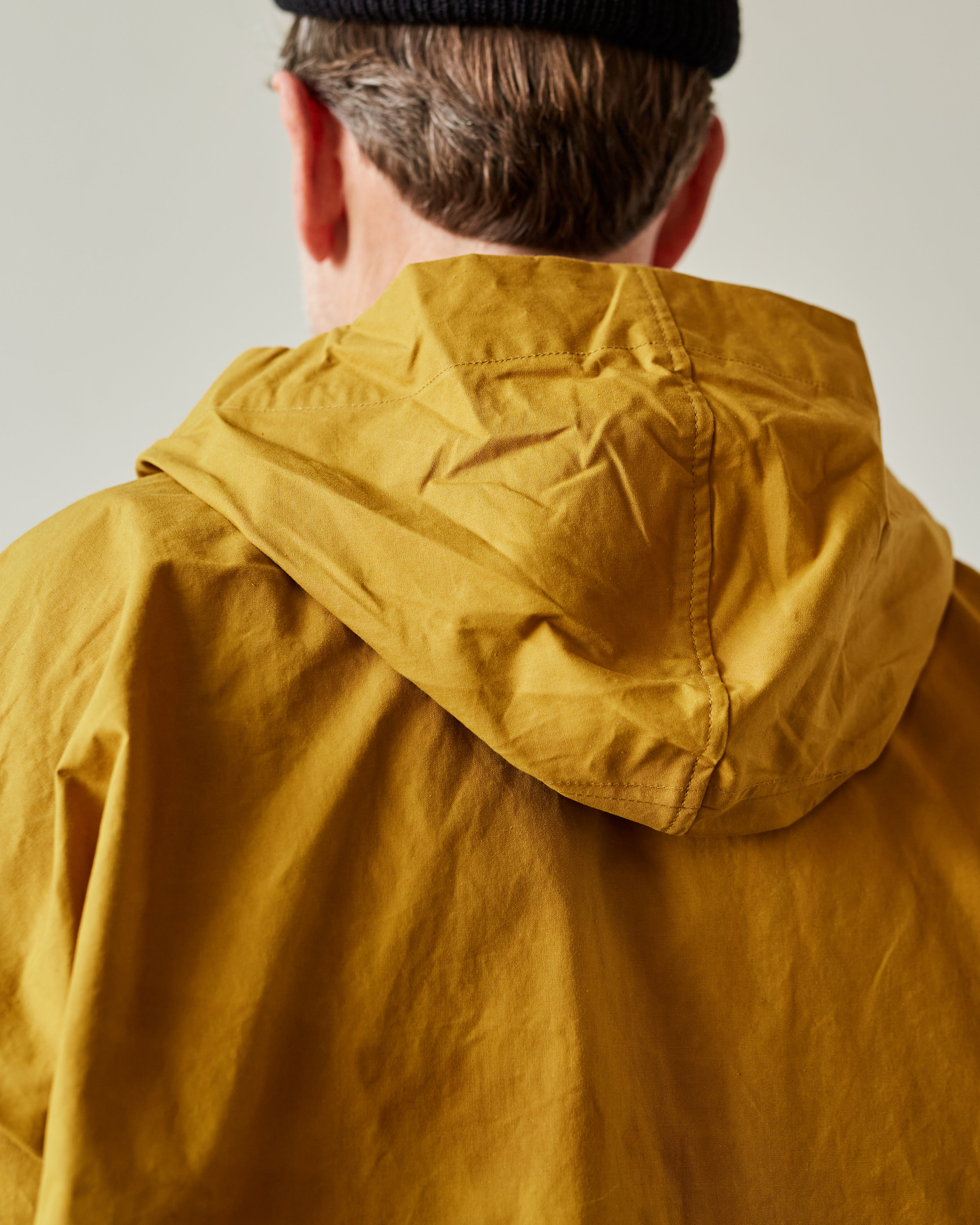 Evan Kinori Dry Waxed Hooded Coat, Yellow – Glasswing