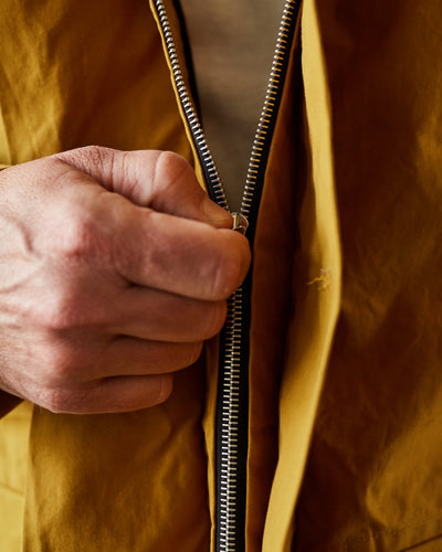 Evan Kinori Dry Waxed Hooded Coat, Yellow