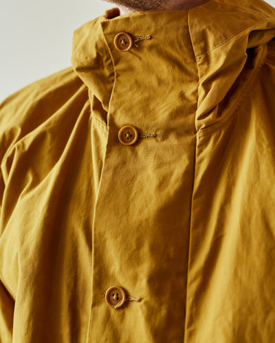 Evan Kinori Dry Waxed Hooded Coat, Yellow
