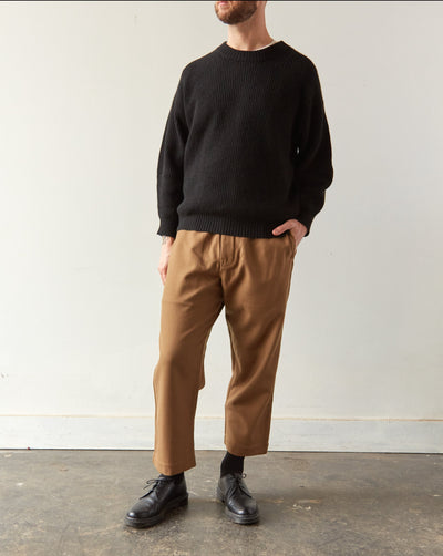 Evan Kinori Elastic Pant, Dark Khaki