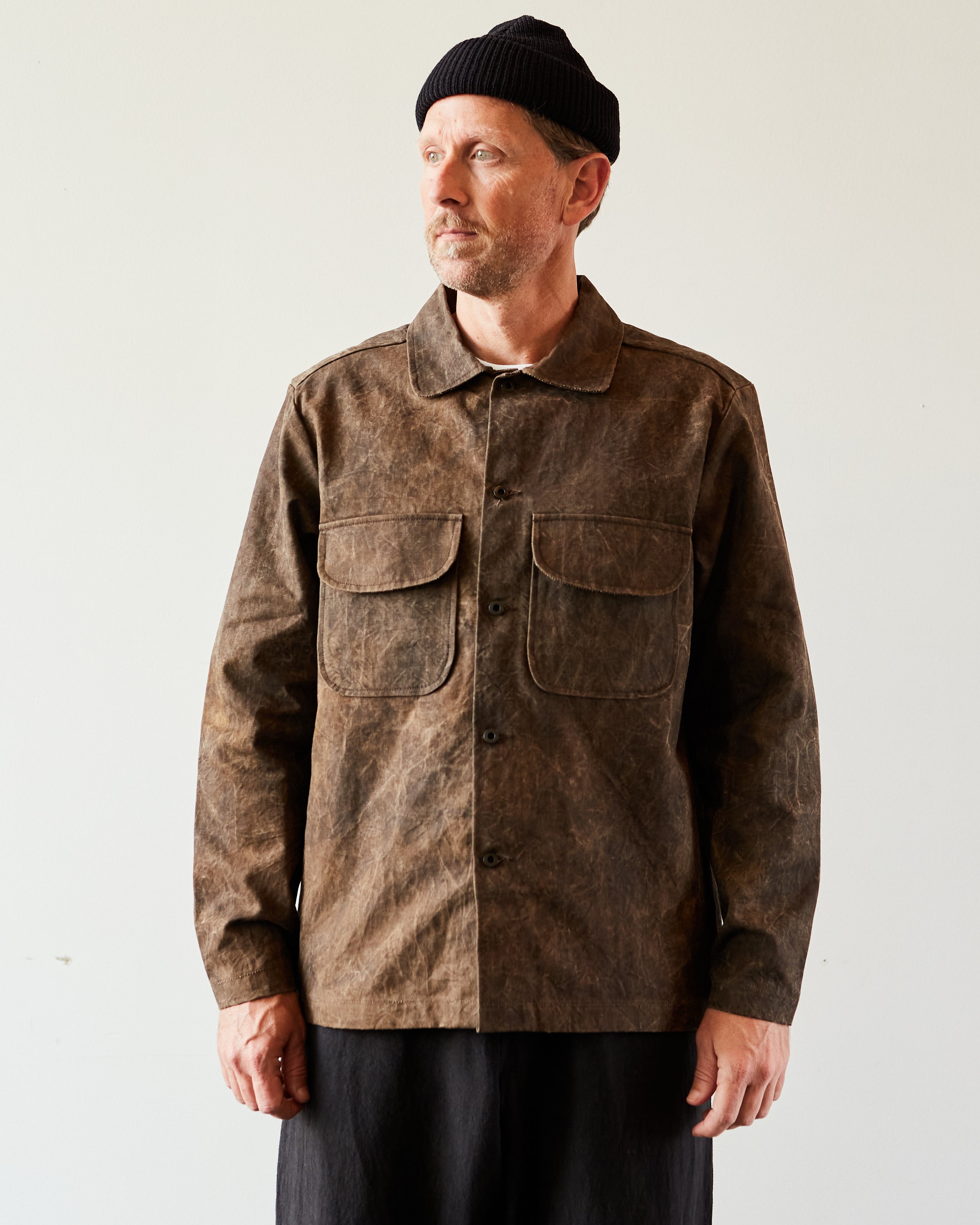 Evan Kinori Field Shirt, Kakishibu – Glasswing