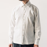 Evan Kinori Hemp Flat Hem Shirt, Natural