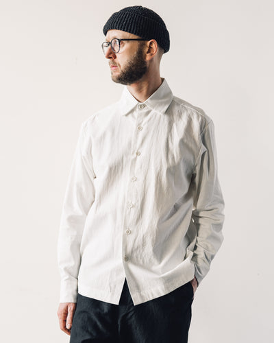 Evan Kinori Hemp Flat Hem Shirt, Natural