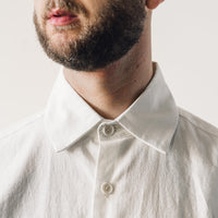 Evan Kinori Hemp Flat Hem Shirt, Natural